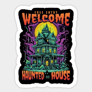 Haunted house Sticker